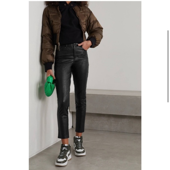 Commando Faux Leather Five Pocket Pant High Rise Jeans Black Size Medium - Picture 3 of 12